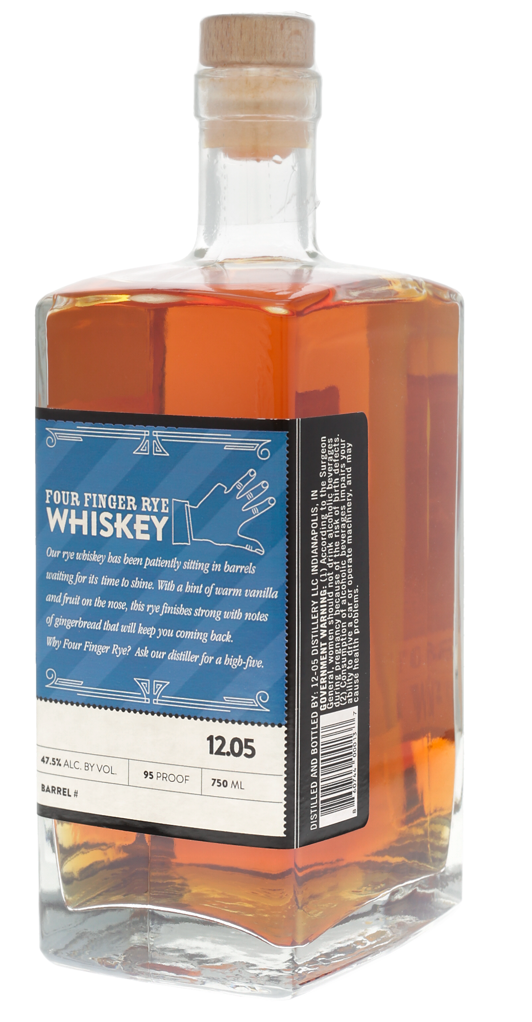 1205 Four Finger Rye Whiskey