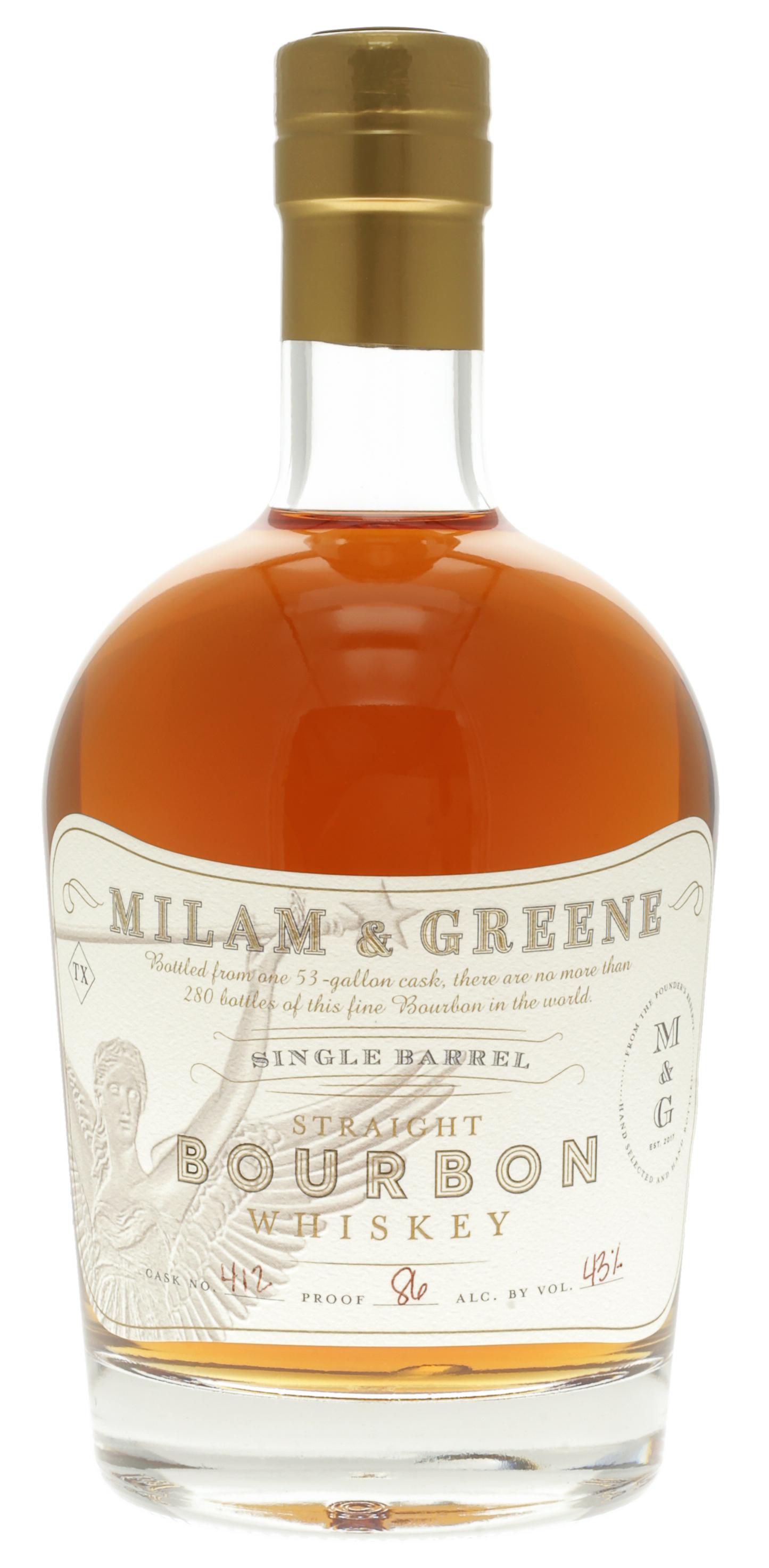 Milam & Greene Single Barrel Straight Bourbon Whiskey - 750 ml