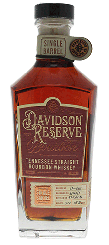 Spirit Hub Select Single Barrel Davidson Reserve Tennessee Straight Bourbon