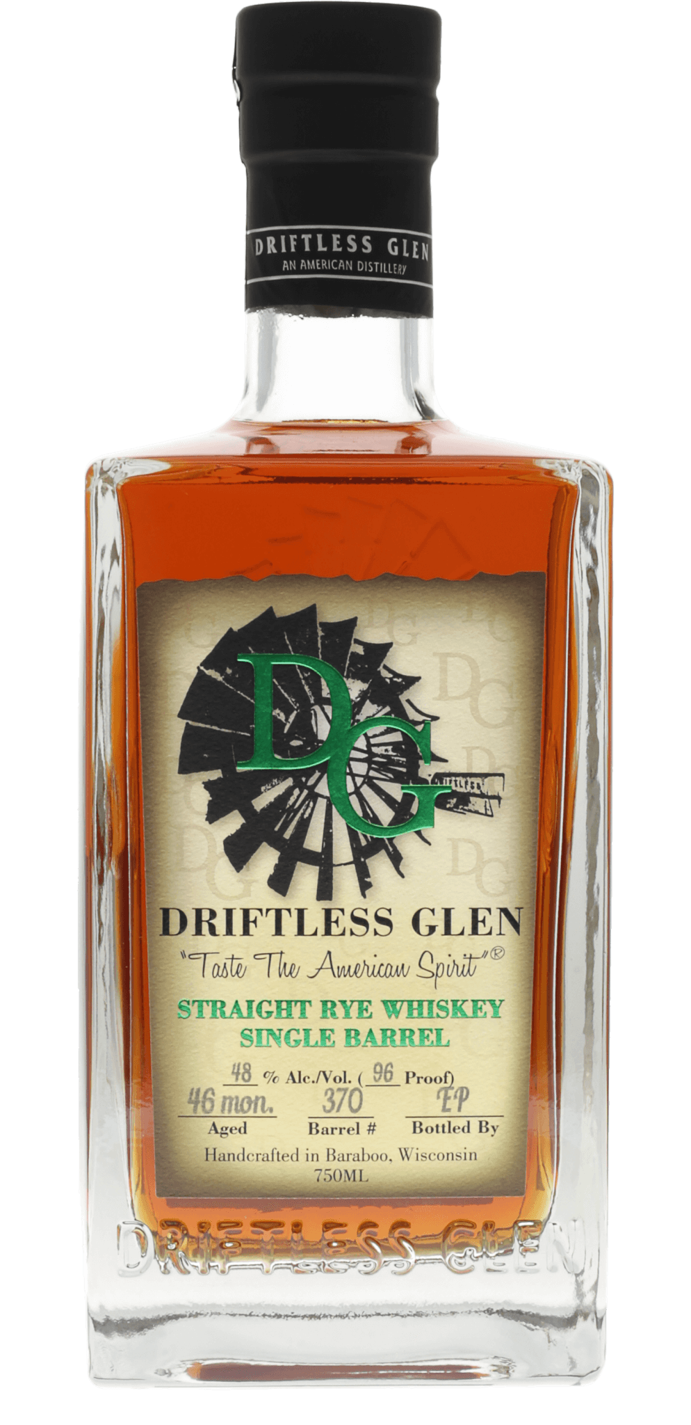 Driftless Glen Single Barrel Rye Whiskey
