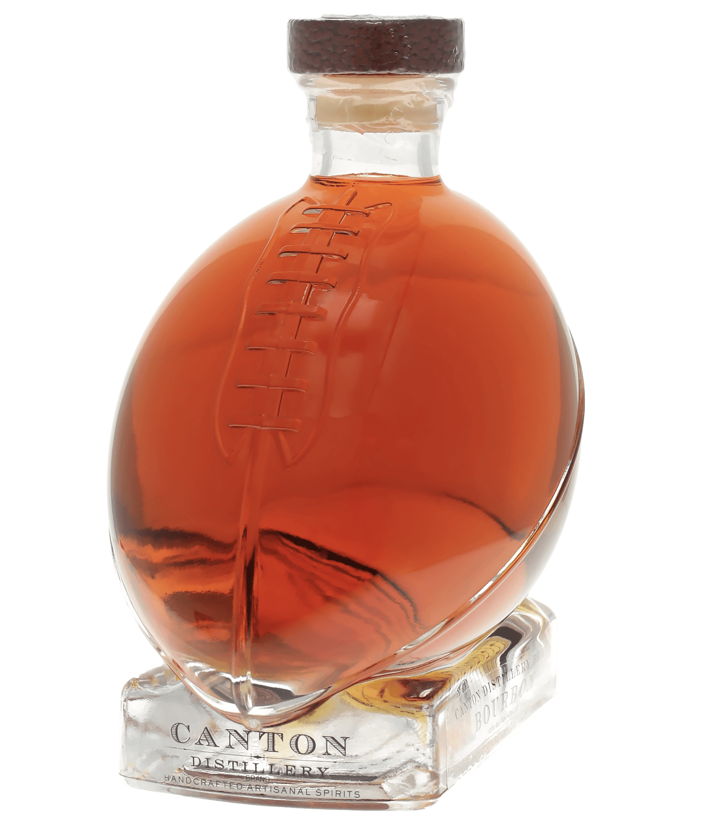 Canton Distillery Bourbon in a Football Decanter