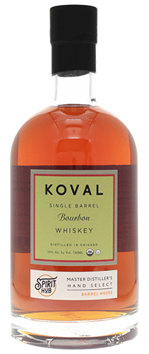 KOVAL Single Barrel Bourbon Whiskey Spirit Hub Barrel Select