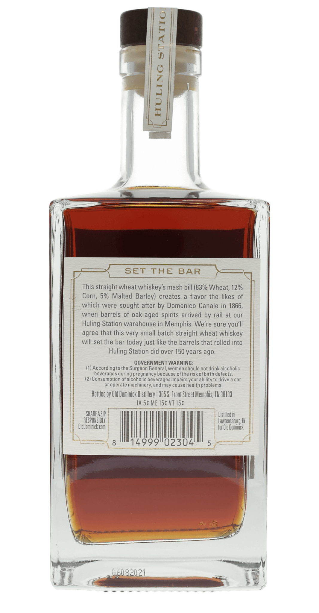 Old Dominick Huling Station Straight Wheat Whiskey