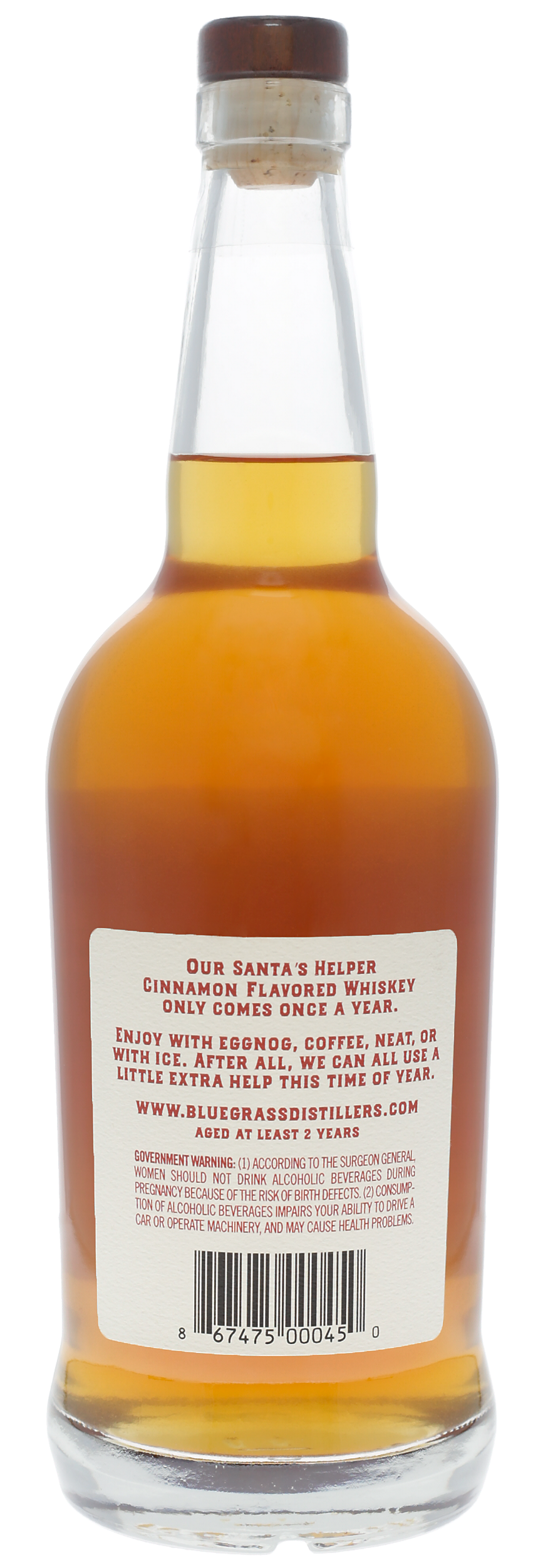 Bluegrass Santa’s Helper Cinnamon Whiskey