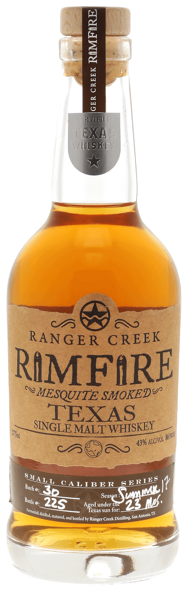 Rimfire Mesquite Smoked Single Malt Whiskey