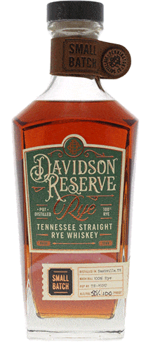 Davidson Reserve Tennessee Straight Rye Whiskey