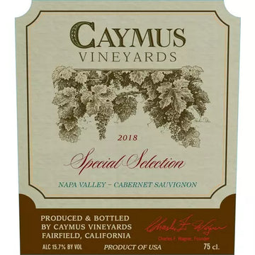 Caymus Vineyards Cabernet Sauvignon Special Selection Napa