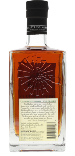 Driftless Glen Single Barrel Rye Whiskey