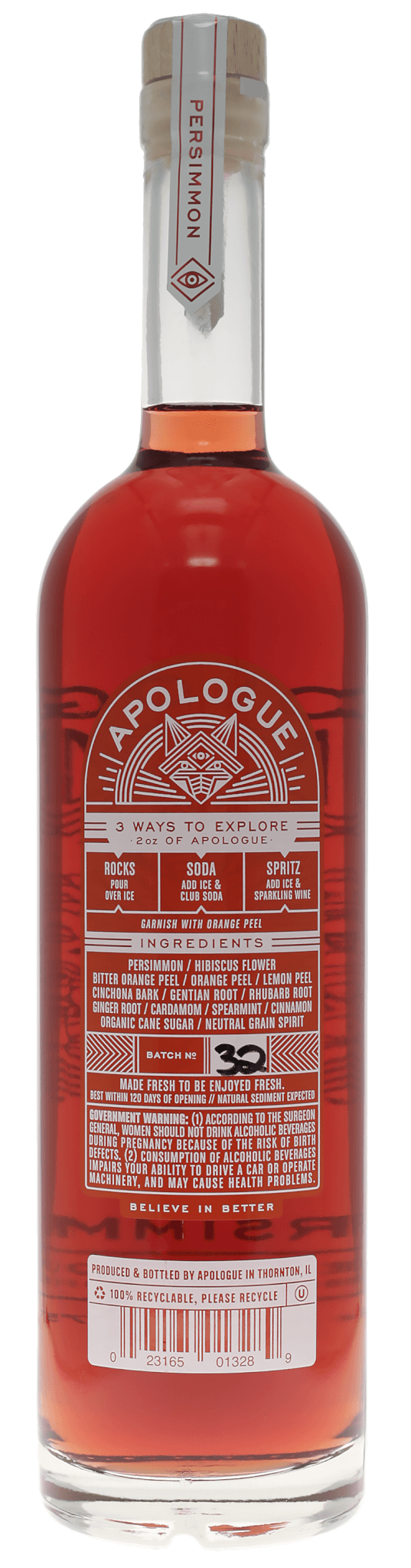 Apologue Persimmon Liqueur