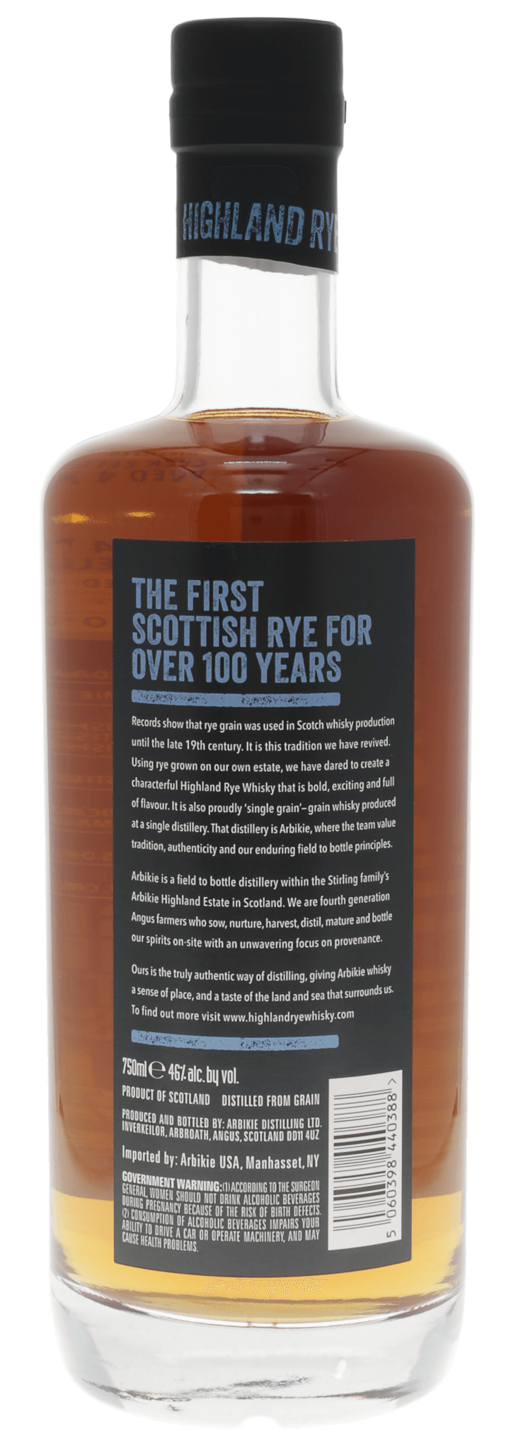 Arbikie Highland Rye Single Grain Scotch Whisky Release 2