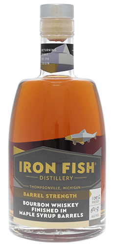 Iron Fish Barrel Strength Bourbon Whiskey Finished In Maple Syrup Barrels