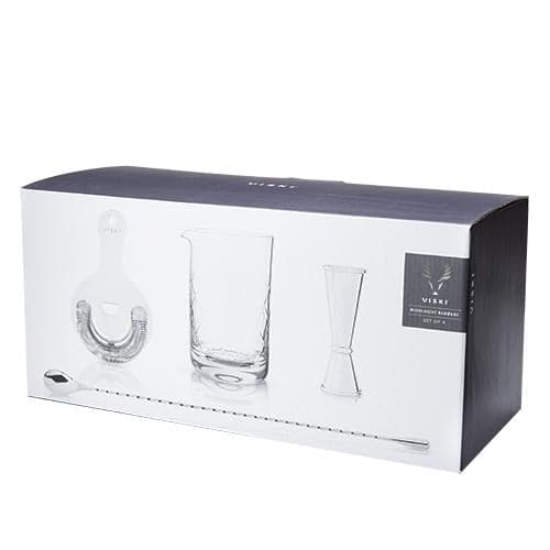 4 Piece Stainless Steel Mixologist Barware Set