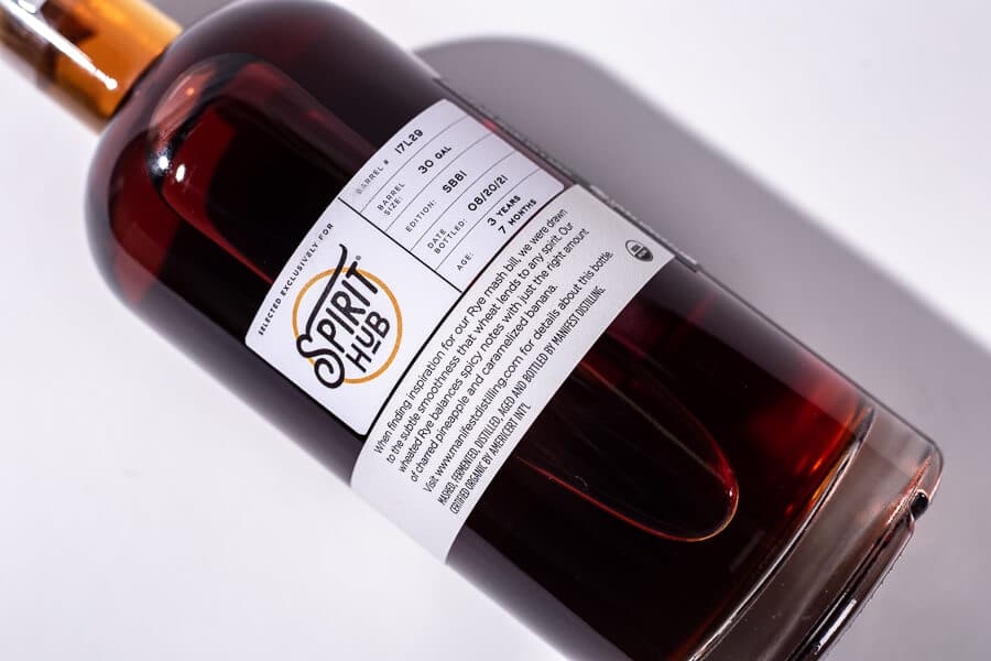 Spirit Hub Select Manifest Single Barrel Rye Whiskey