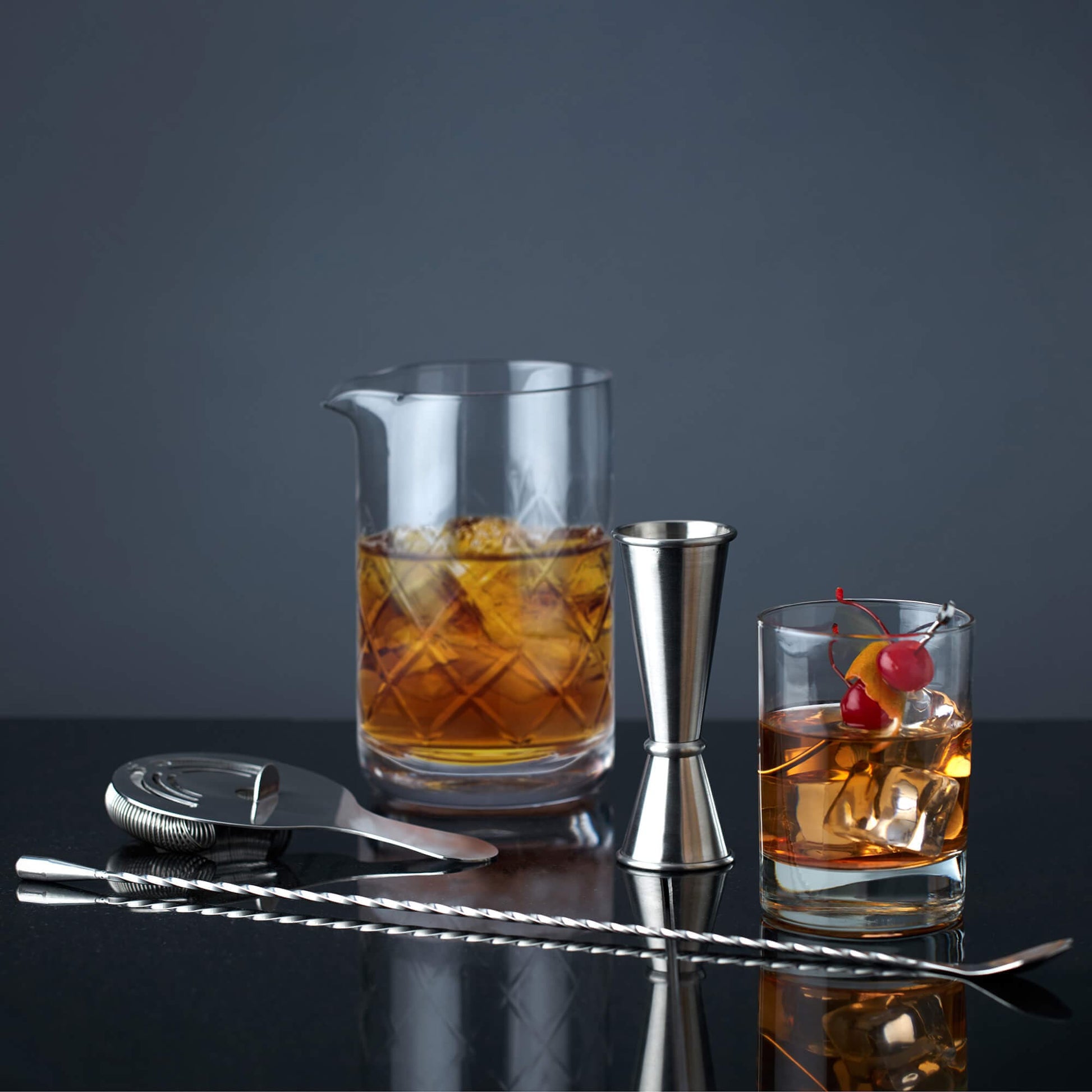 4 Piece Stainless Steel Mixologist Barware Set