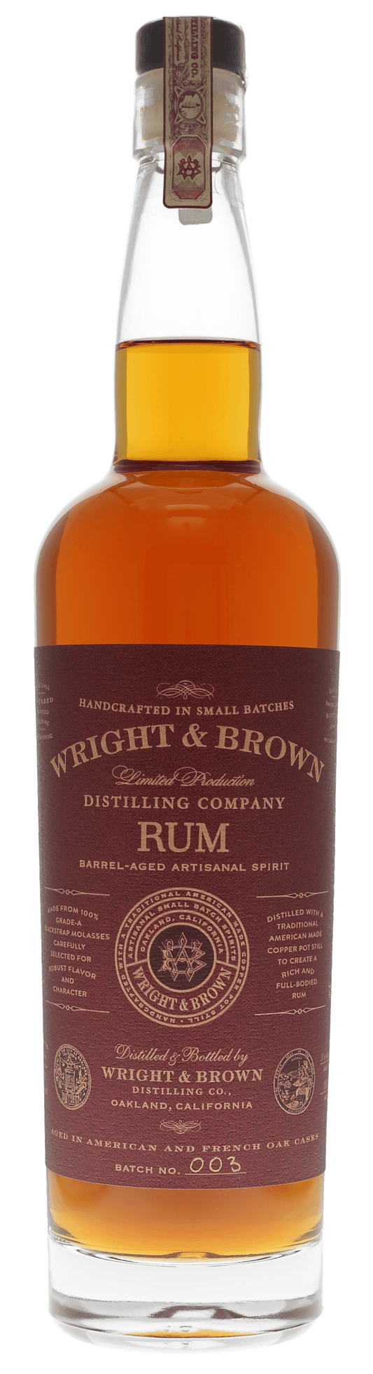 Wright and Brown Barrel Aged Rum