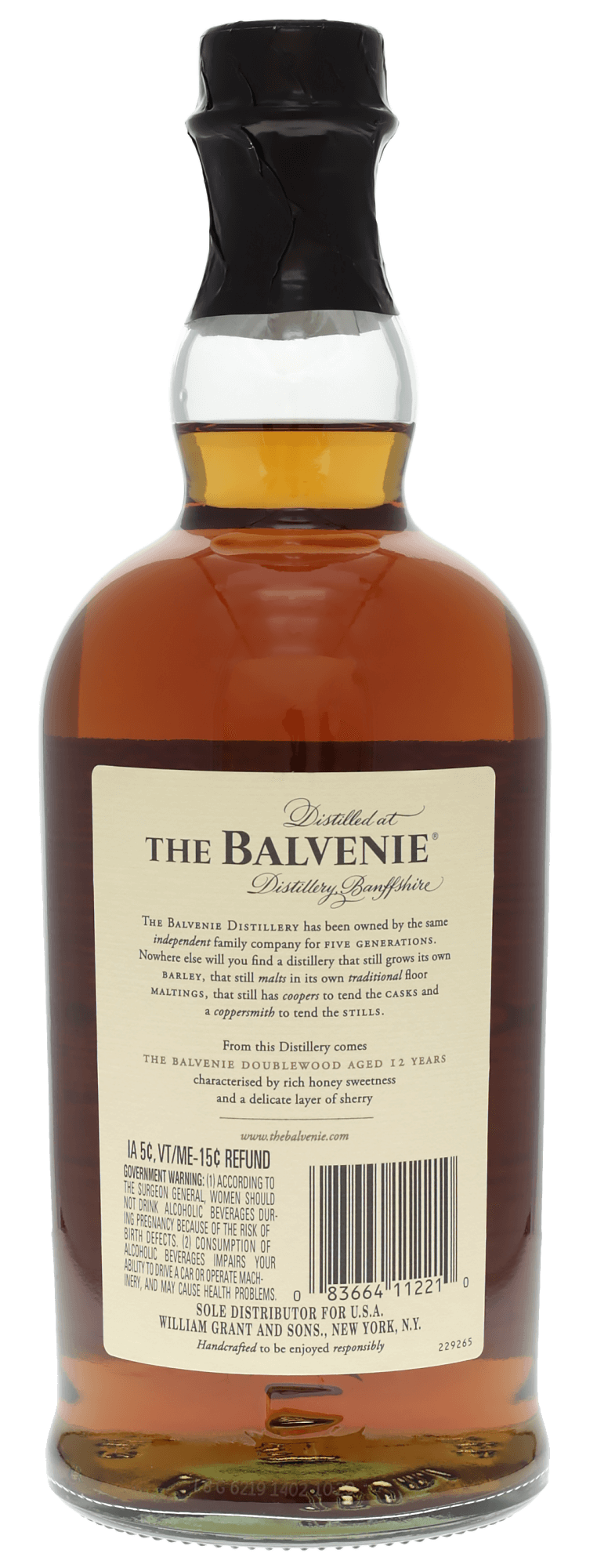 The Balvenie Scotch 12 Year Single Malt Doublewood