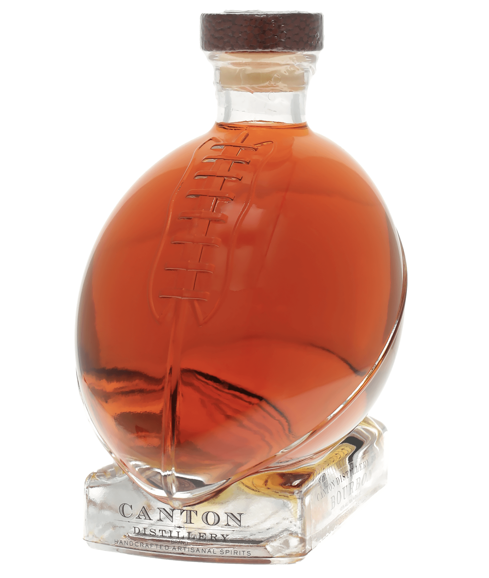 Canton Distillery Bourbon in a Football Decanter