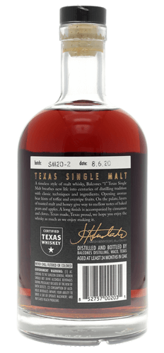 Balcones Texas Single Malt Whisky