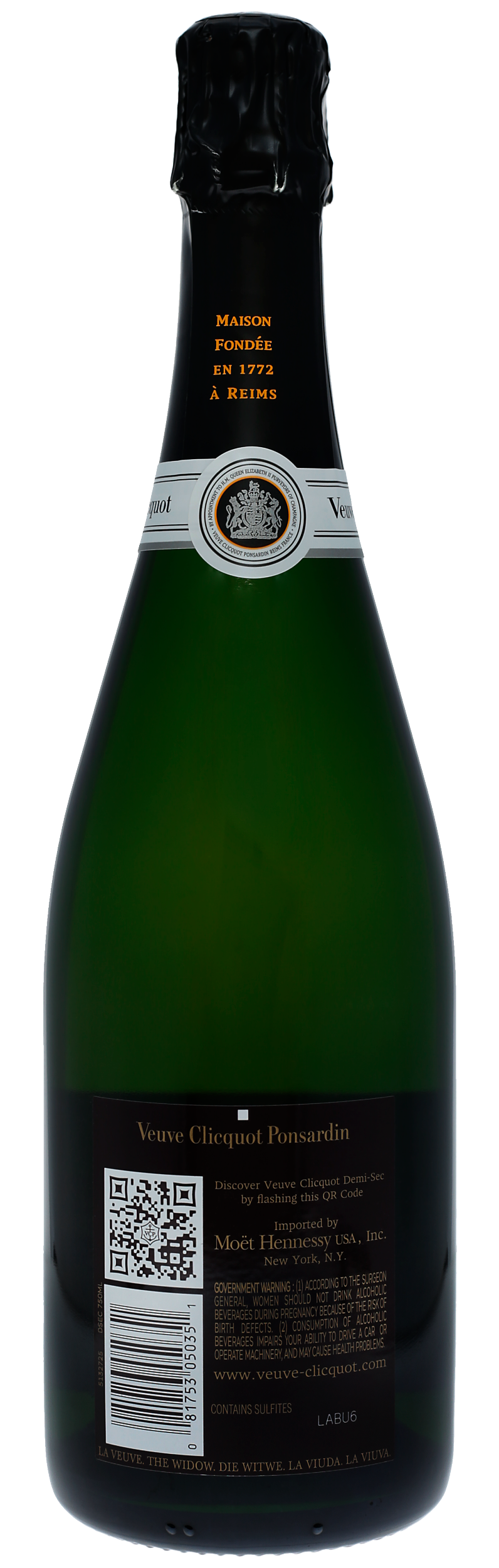 Veuve Clicquot Ponsardin Demi-Sec Champagne - 750 ml bottle