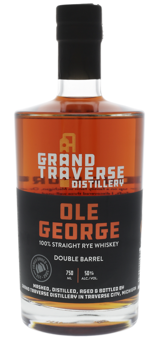 Grand Traverse Double Barreled Ole George Rye Whiskey
