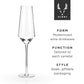 Angled Crystal Champagne Flutes