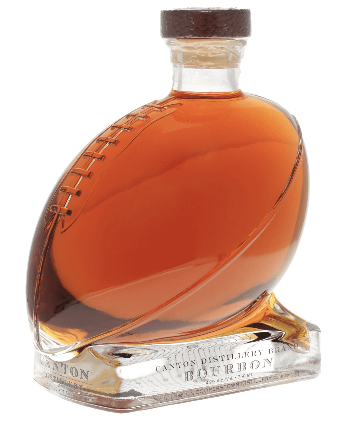 Canton Distillery Bourbon in a Football Decanter