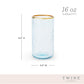 Aqua Bubble Glass Tumbler