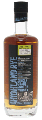 Arbikie Highland Rye Single Grain Scotch Whisky Release 2