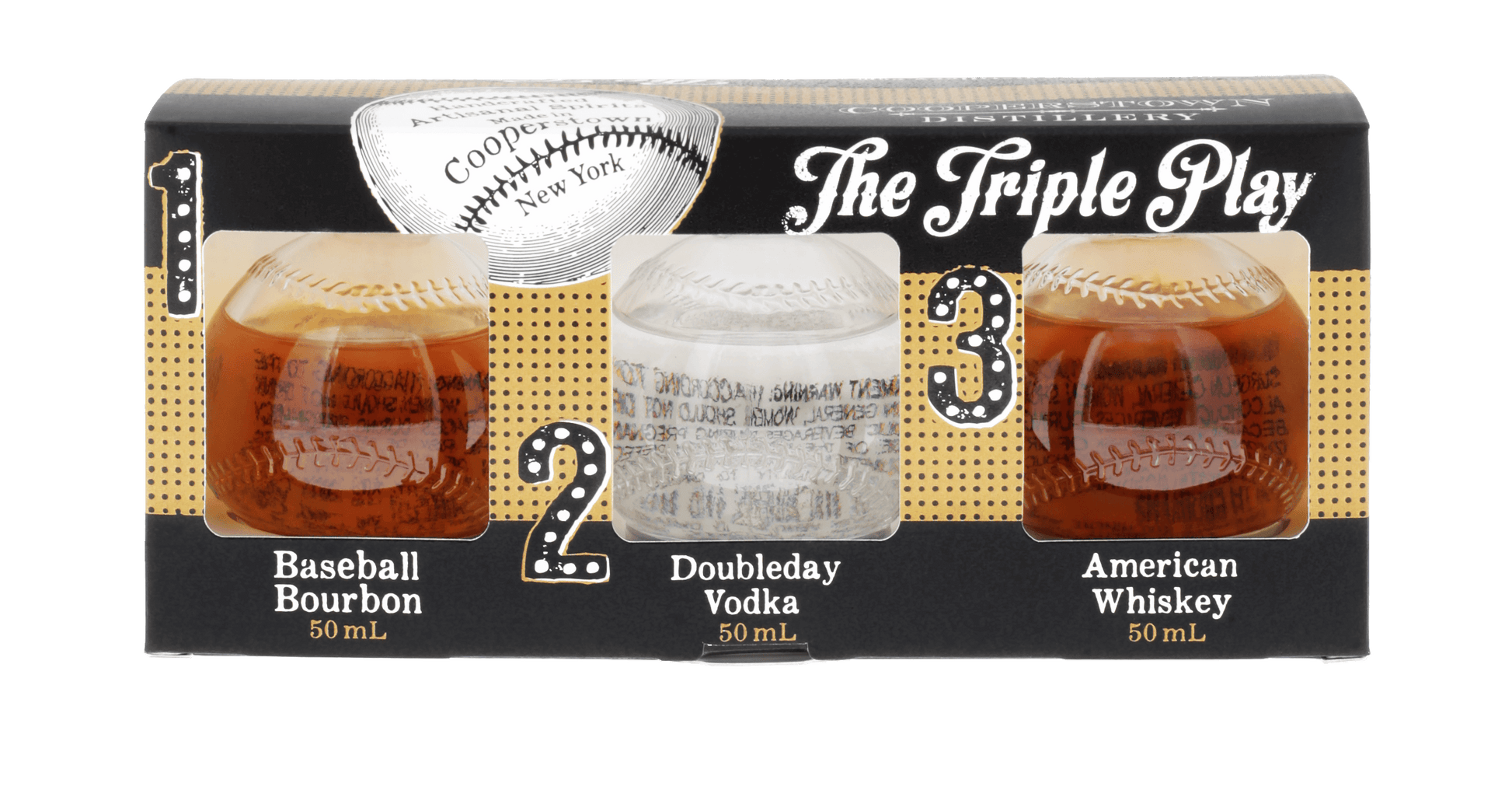 Cooperstown Distillery Mini Triple Play Box Set