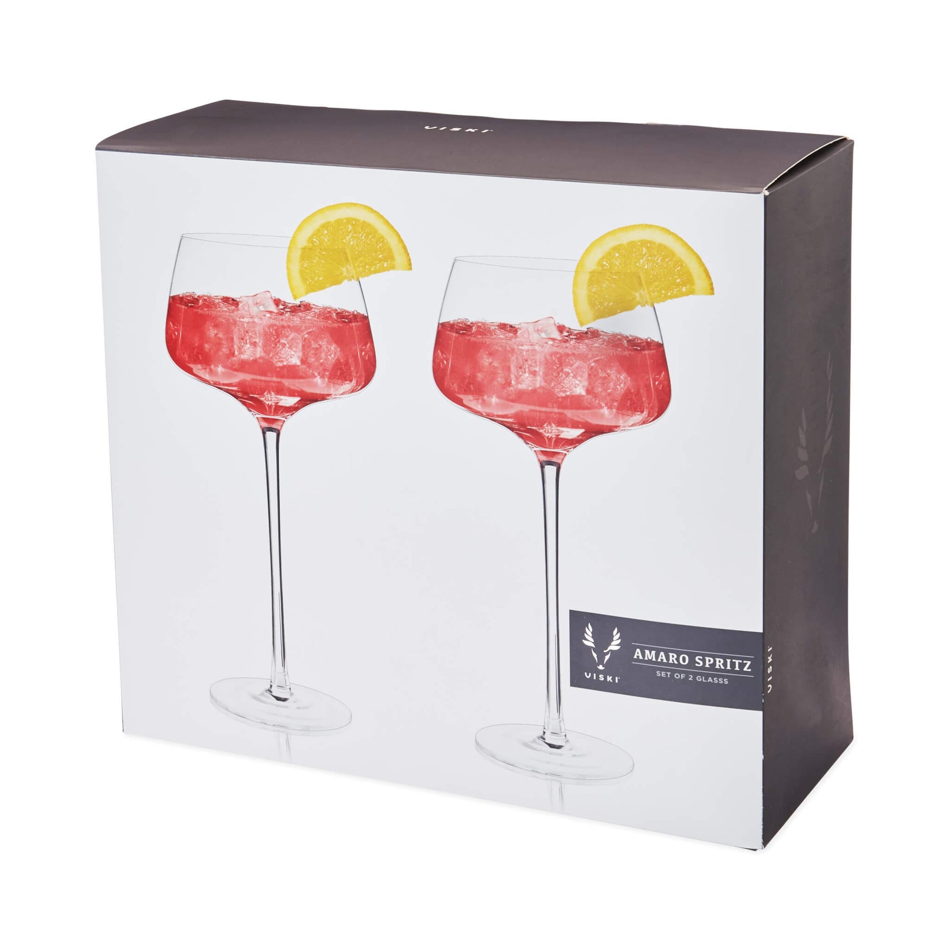 Angled Crystal Amaro Spritz Glasses