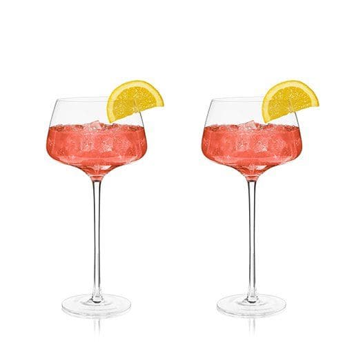 Angled Crystal Amaro Spritz Glasses