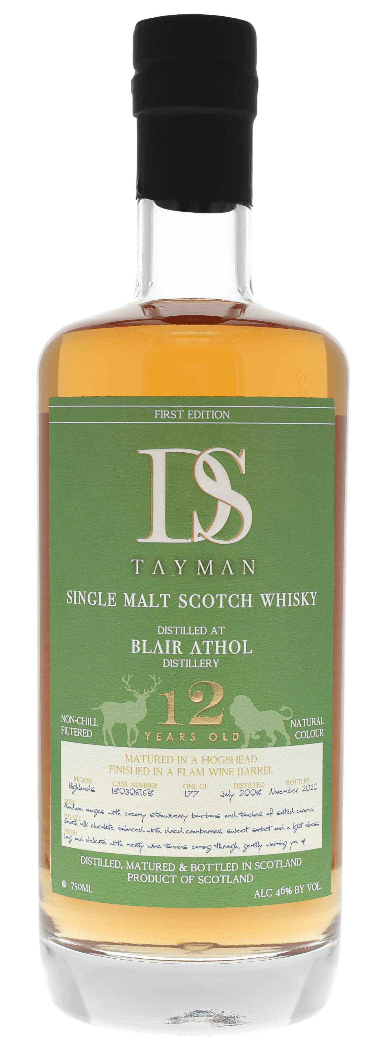 DS Tayman Blair Athol 12 Year Single Malt Scotch Whisky